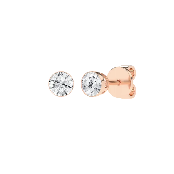 Seamless™ Solitaire Earrings (Round)0.5CT, 1CTW Image 4 Miner's Den Jewelers Royal Oak, MI