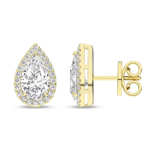 Halo Stud Earrings (Pear)/1.5Ct, 3.25Ctw Image 2 Cellini Design Jewelers Orange, CT