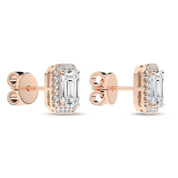 Halo Stud Earrings (Emerald)/1Ct, 2.25Ctw Image 3 Cellini Design Jewelers Orange, CT