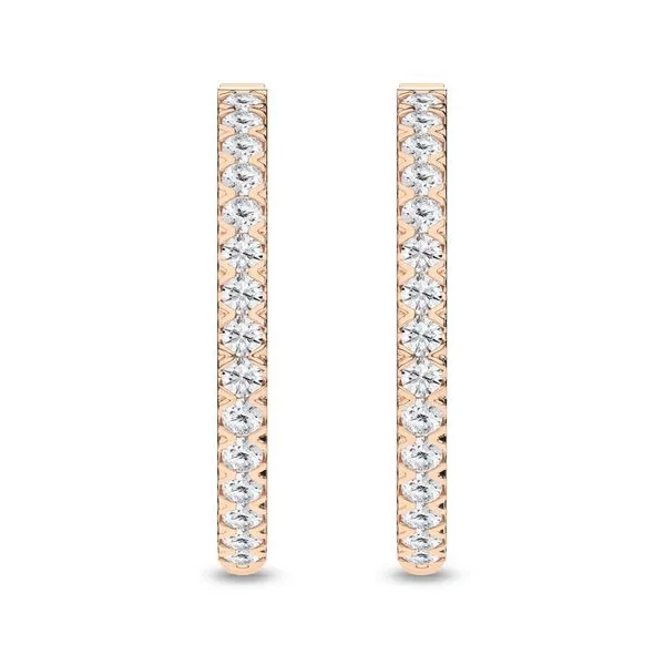 Hoop Earrings/1Ctw Image 4 Cellini Design Jewelers Orange, CT