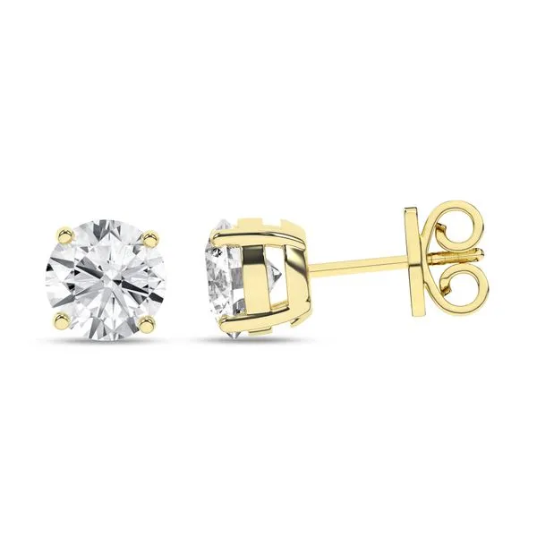 Solitaire Stud Earrings (Round)/1Ct, 2Ctw Image 2 Cellini Design Jewelers Orange, CT