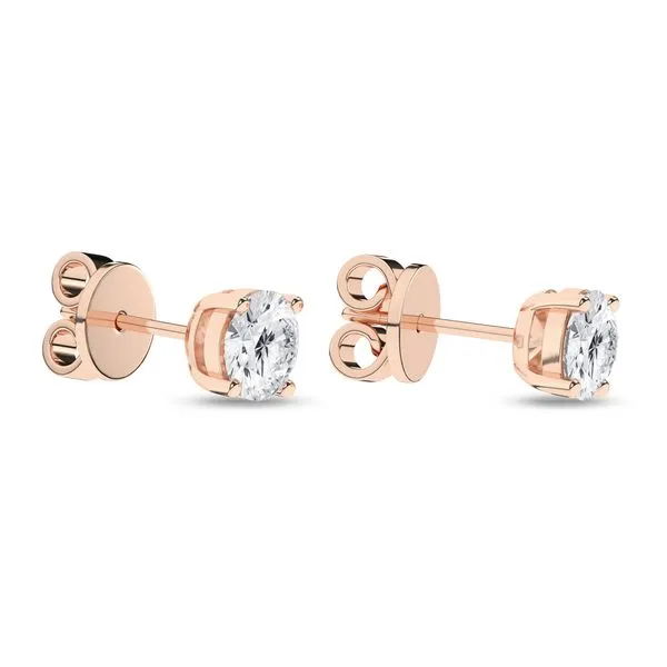 Solitaire Stud Earrings (Round)/0.625Ct, 1.25Ctw Image 3 Miner's Den Jewelers Royal Oak, MI