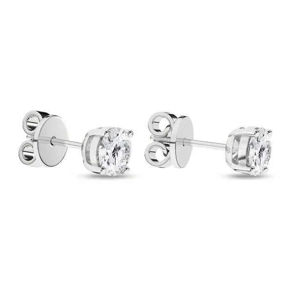 Solitaire Stud Earrings (Round)/0.625Ct, 1.25Ctw Image 2 Miner's Den Jewelers Royal Oak, MI