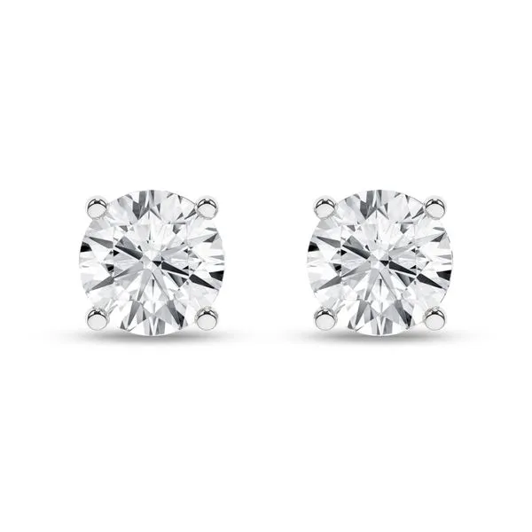 Solitaire Stud Earrings (Round)/0.625Ct, 1.25Ctw Image 3 Miner's Den Jewelers Royal Oak, MI