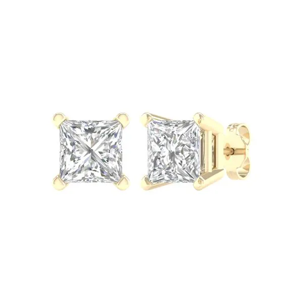 Solitaire Stud Earrings (Princess)/2.5Ct, 5Ctw Miner's Den Jewelers Royal Oak, MI