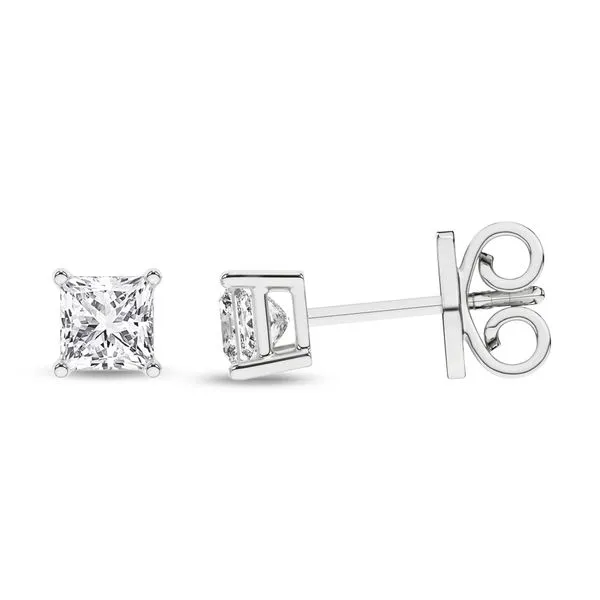 Solitaire Stud Earrings (Princess)/0.25Ct, 0.5Ctw Image 2 Cellini Design Jewelers Orange, CT