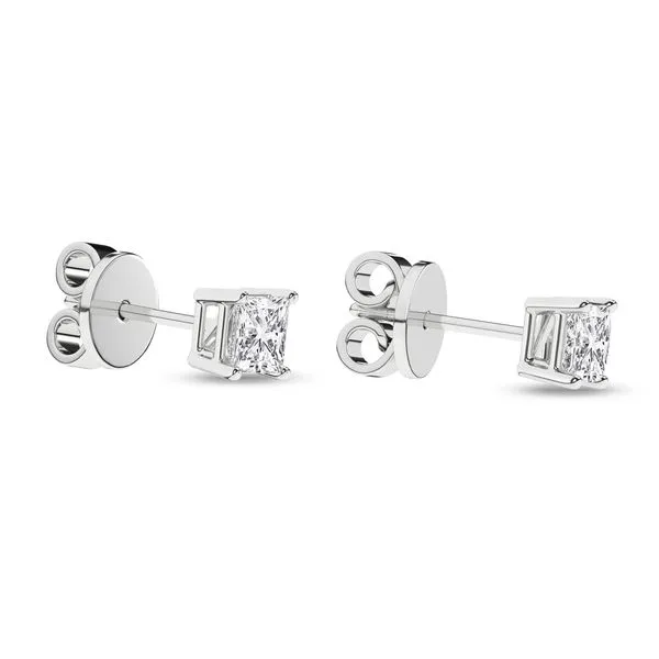 Solitaire Stud Earrings (Princess)/0.25Ct, 0.5Ctw Image 3 Cellini Design Jewelers Orange, CT