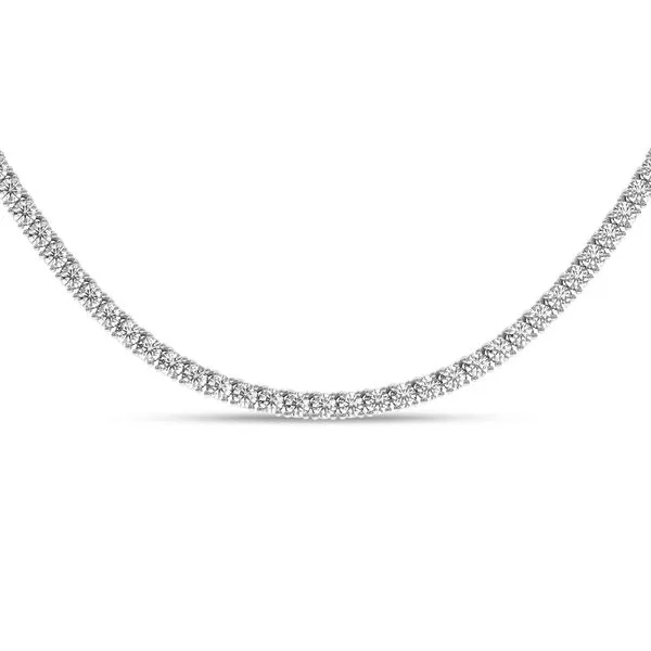 4-Prong Straight-Line Tennis Necklace/7Ctw Image 5 Cellini Design Jewelers Orange, CT