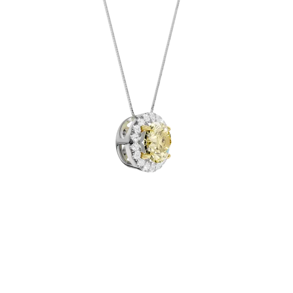 HALO PENDANT (Yellow ROUND)/1CT, 1.15CTW Image 2 Hart's Jewelers Grants Pass, OR