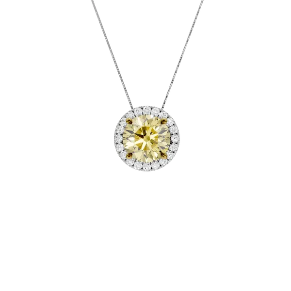 HALO PENDANT (Yellow ROUND)/1.5CT, 1.62CTW Hart's Jewelers Grants Pass, OR