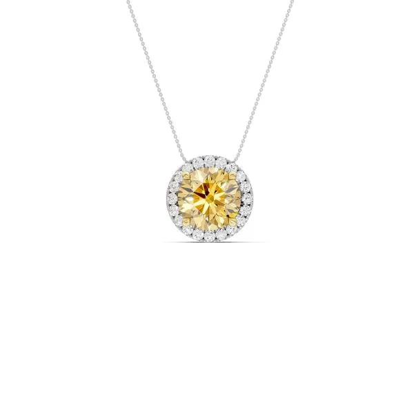 HALO PENDANT (Yellow ROUND)/1.5CT, 1.62CTW Image 5 Hart's Jewelers Grants Pass, OR