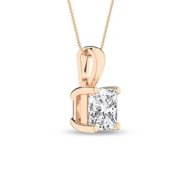 Solitaire Pendant (Princess)/0.5Ct, 0.5Ctw Image 2 Cellini Design Jewelers Orange, CT