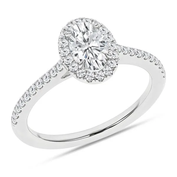 Halo Engagement Ring (Oval)/0.75Ct, 1Ctw Image 3 Cellini Design Jewelers Orange, CT