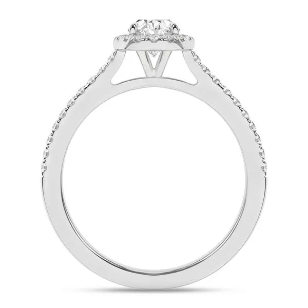 Halo Engagement Ring (Oval)/0.75Ct, 1Ctw Image 5 Cellini Design Jewelers Orange, CT