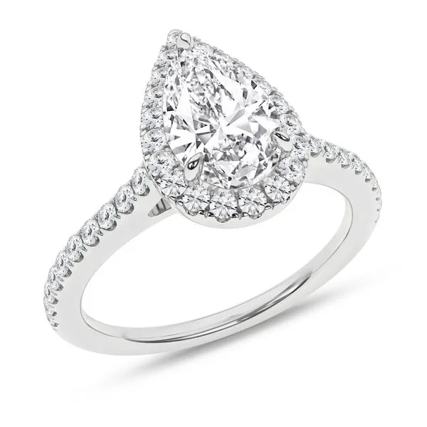 Halo Engagement Ring (Pear)/1Ct, 1.25Ctw Image 3 Cellini Design Jewelers Orange, CT