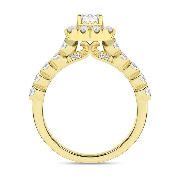 Elegant Halo Ring (Emerald)/0.5Ct, 1.43Ctw Image 2 Cellini Design Jewelers Orange, CT