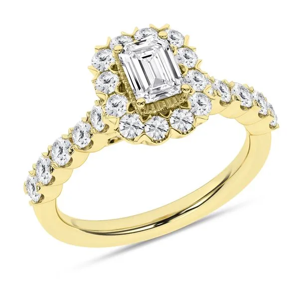 Elegant Halo Ring (Emerald)/0.5Ct, 1.43Ctw Image 4 Cellini Design Jewelers Orange, CT