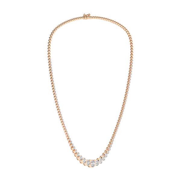 Seamless™ Graduated Diamond Riviera Necklace (Round)1.5CT, 10CTW Image 4 Segner's Jewelers Fredericksburg, TX