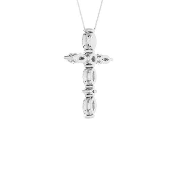 Cross Pendant (ROUND,MRQ)/1CTW Image 4 Cellini Design Jewelers Orange, CT