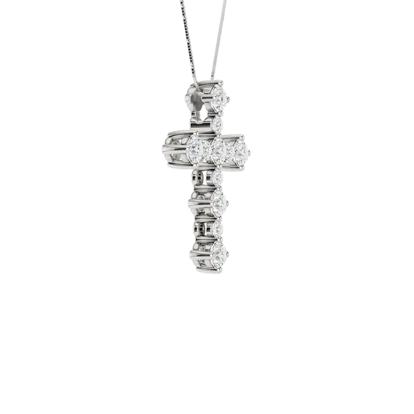 Cross Pendant (ROUND)/0.75CTW Image 2 Banks Jewelers Burnsville, NC