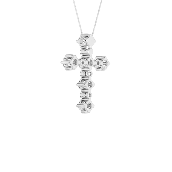 Cross Pendant (ROUND)/0.75CTW Image 4 Banks Jewelers Burnsville, NC