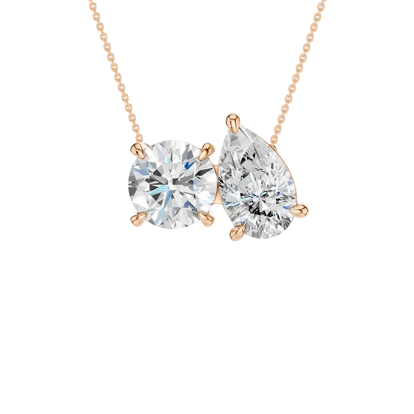 TOI ET MOI PENDANT (ROUND & PEAR)/4CTW Banks Jewelers Burnsville, NC