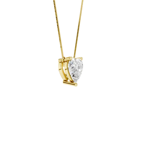 Solitaire Pendant (HEART)/1CT, 1CTW Image 2 Cellini Design Jewelers Orange, CT
