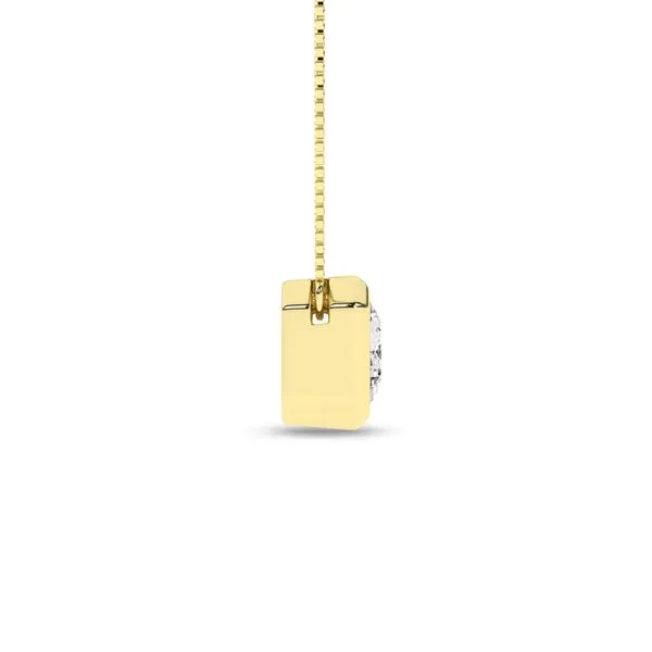 Bezel-Set Solitaire Pendant (Emerald)/0.5Ct, 0.5Ctw Image 2 Cellini Design Jewelers Orange, CT