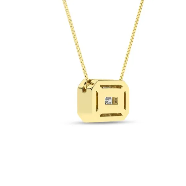 Bezel-Set Solitaire Pendant (Emerald)/0.5Ct, 0.5Ctw Image 3 Cellini Design Jewelers Orange, CT