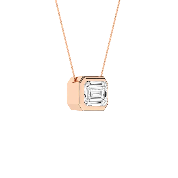 Bezel-Set Solitaire Pendant (Emerald)2Ctw Image 2 Banks Jewelers Burnsville, NC