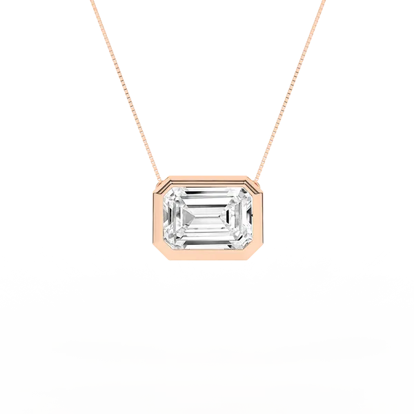 Bezel-Set Solitaire Pendant (Emerald)2Ctw Image 5 Banks Jewelers Burnsville, NC