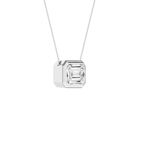 Bezel-Set Solitaire Pendant (Emerald)2Ctw Image 2 Cellini Design Jewelers Orange, CT