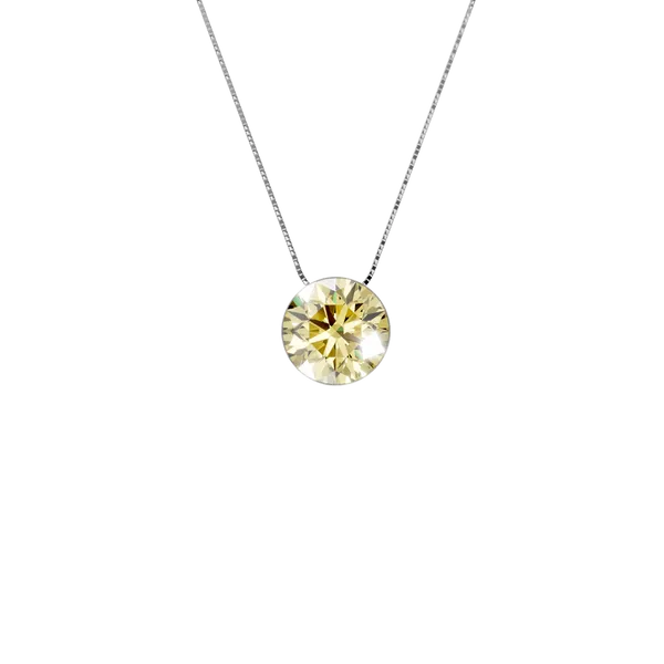 SeamlessTM Solitaire Pendant(Yellow Round)0.75CTW Valentine's Fine Jewelry Dallas, PA