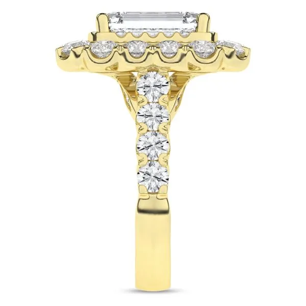 Elegant Halo Ring (Emerald)/4Ct, 5.4Ctw Cellini Design Jewelers Orange, CT