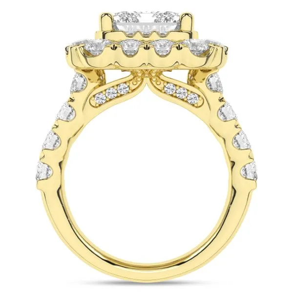 Elegant Halo Ring (Emerald)/4Ct, 5.4Ctw Image 2 Cellini Design Jewelers Orange, CT