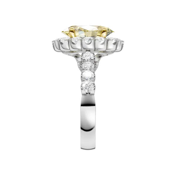 ELEGANT HALO RING (Yellow OVAL)/2CT, 3CTW Image 3 Hart's Jewelers Grants Pass, OR