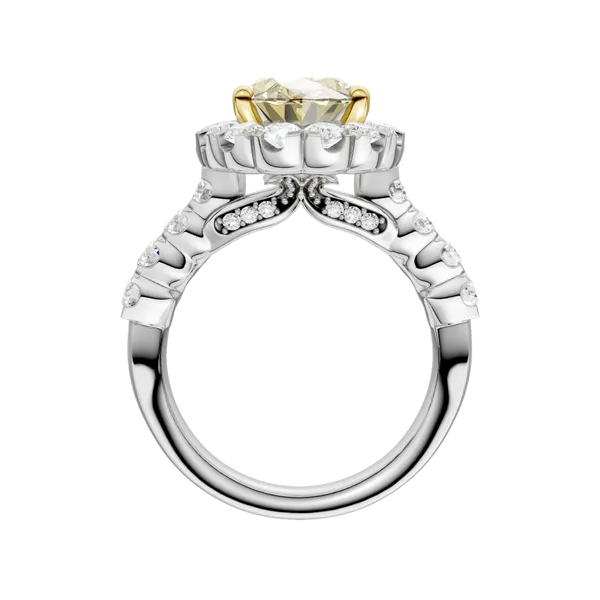 ELEGANT HALO RING (Yellow OVAL)/2CT, 3CTW Image 4 Banks Jewelers Burnsville, NC