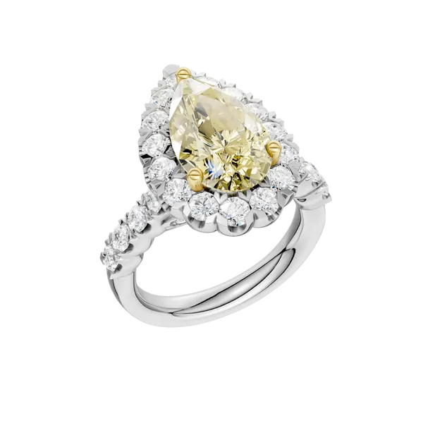 ELEGANT HALO RING (Yellow PEAR)/2CT, 3CTW Image 2 Valentine's Fine Jewelry Dallas, PA