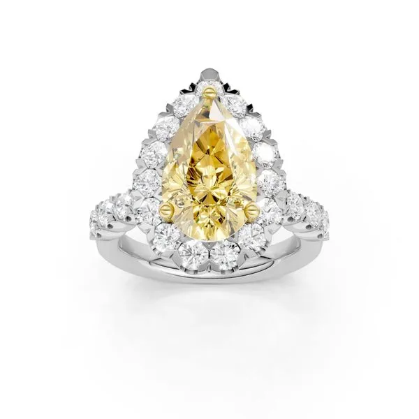 ELEGANT HALO RING (Yellow PEAR)/2CT, 3CTW Image 5 Valentine's Fine Jewelry Dallas, PA