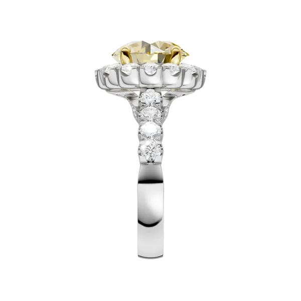 ELEGANT HALO RING (Yellow ROUND)/3CT, 4.33CTW Image 3 Cellini Design Jewelers Orange, CT