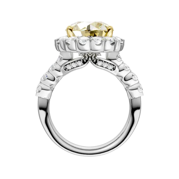 ELEGANT HALO RING (Yellow ROUND)/3CT, 4.33CTW Image 4 Cellini Design Jewelers Orange, CT