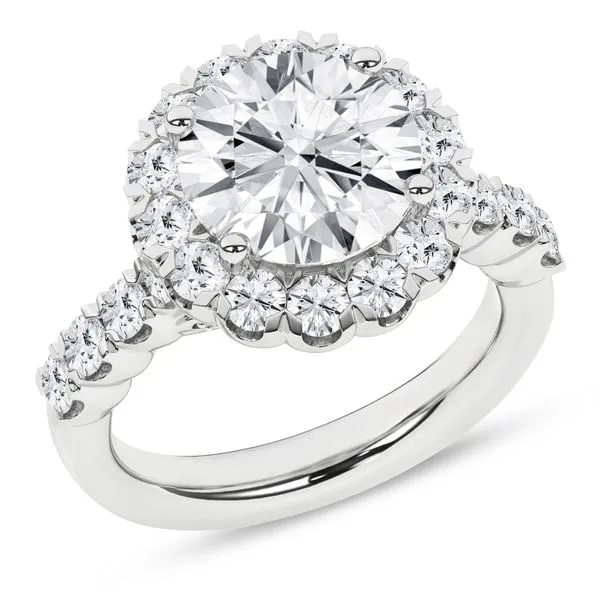 Elegant Halo Ring (Round)/3Ct, 4.33Ctw Image 2 Cellini Design Jewelers Orange, CT