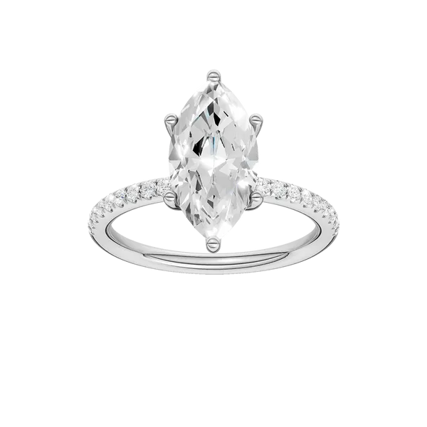 HIDDEN HALO ENGAGEMENT RING (MRQ)/2CT, 2.25CTW Valentine's Fine Jewelry Dallas, PA