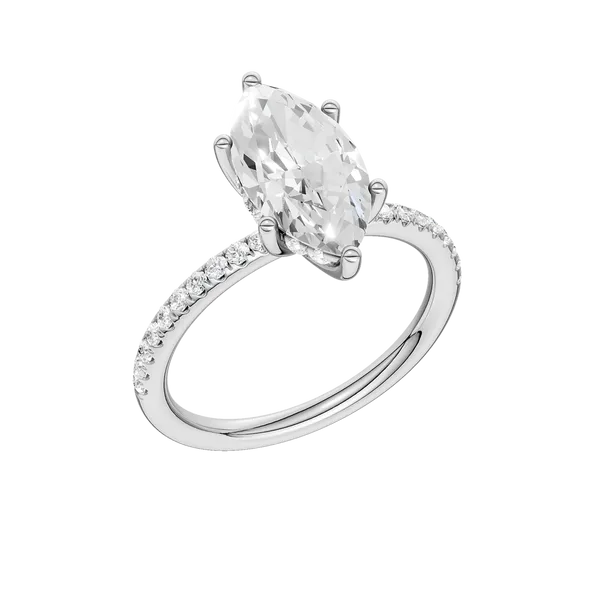 HIDDEN HALO ENGAGEMENT RING (MRQ)/2CT, 2.25CTW Image 2 Valentine's Fine Jewelry Dallas, PA