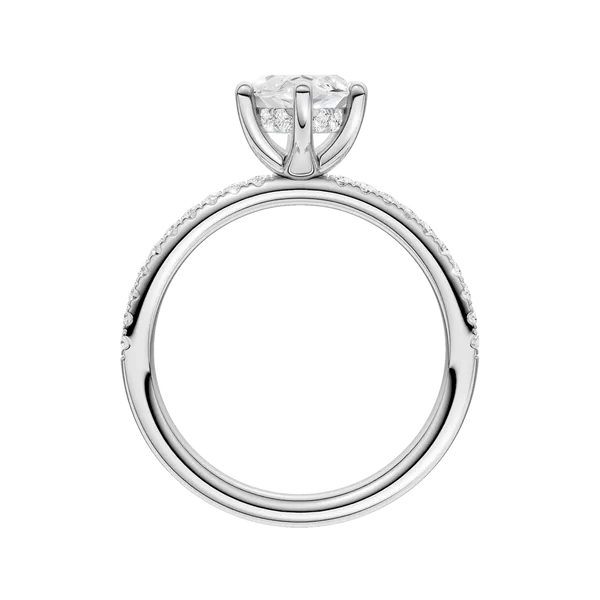 HIDDEN HALO ENGAGEMENT RING (MRQ)/2CT, 2.25CTW Image 4 Valentine's Fine Jewelry Dallas, PA