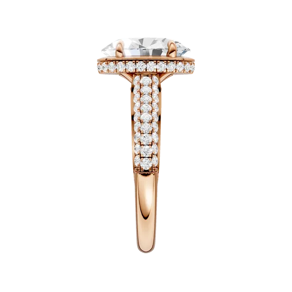 Hidden Halo Dome Shank Engagement Ring (OVAL,ROUND)/2CT, 2.50CTW Image 3 Cellini Design Jewelers Orange, CT