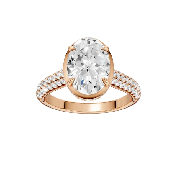 Hidden Halo Dome Shank Engagement Ring (OVAL,ROUND)/2CT, 2.50CTW Image 5 Cellini Design Jewelers Orange, CT