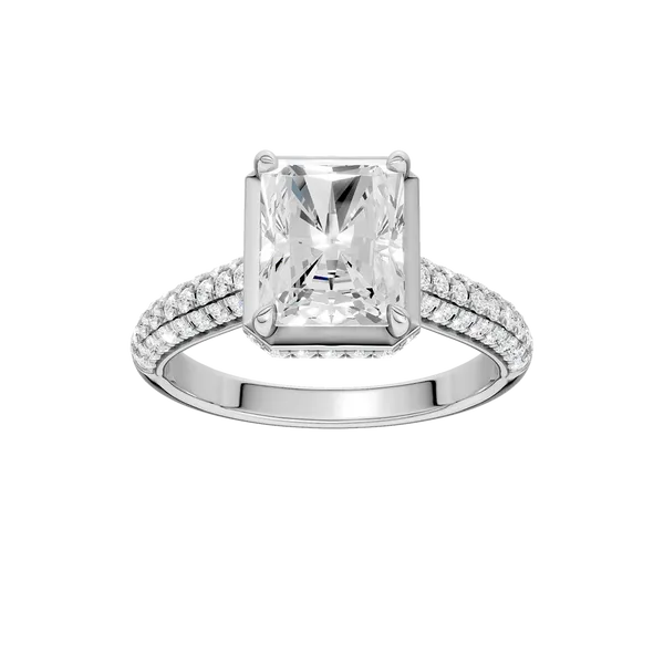 Hidden Halo Dome Shank Engagement Ring (RADIANT,ROUND)/2CT, 2.50CTW Galloway and Moseley, Inc. Sumter, SC