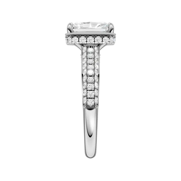 Hidden Halo Dome Shank Engagement Ring (RADIANT,ROUND)/2CT, 2.50CTW Image 3 Galloway and Moseley, Inc. Sumter, SC