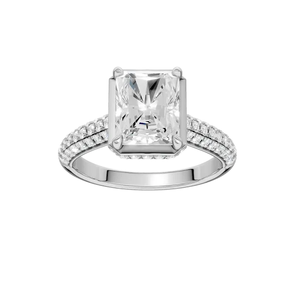 Hidden Halo Dome Shank Engagement Ring (RADIANT,ROUND)/2CT, 2.50CTW Image 5 Galloway and Moseley, Inc. Sumter, SC